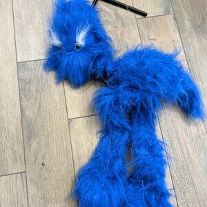 Vintage Sunny & Co Marionette Walking Puppet w/ strings blue Jingle bird monster